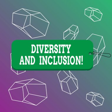 Kelime yazma çeşitliliği ve içeriği. Aralık farkı için iş konsepti ırk cinsiyeti etiketi etiketi dikdörtgeni şekillendirilmiş boş uzay dizgisi renkli arkaplanı içerir.