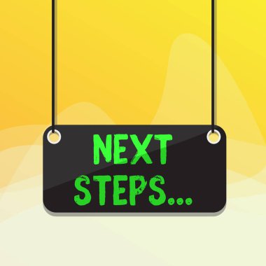 Sonraki Adımları gösteren bir not yazıyorum. Başka bir şeyi bitirdikten sonra yaptığınız ya da planladığınız bir şeyi gösteren iş fotoğraflarıName.