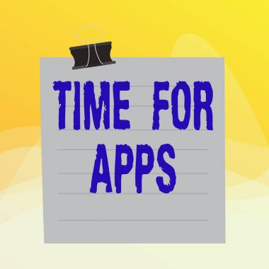 Uygulamalar için Zaman gösteren not yazılıyor. İş fotoğrafı gösterimi uygulamaları veya hizmetleri kağıt satırları bağlayıcı suare not defteri renk arkaplanı kullanarak kullanın.