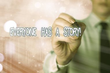 Kelime yazma metninde herkesin bir hikayesi vardır. Birinin hayatında ya da kariyerinde geçmişteki olayların hesabı için iş kavramı.