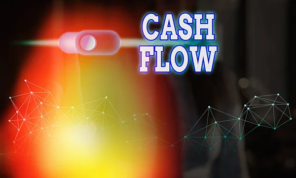 Fogalmi kézírás, ami Cash Flow-t mutatja. Üzleti fotó szöveg A likviditást befolyásoló pénz be- és kiáramlása. — Stock Fotó