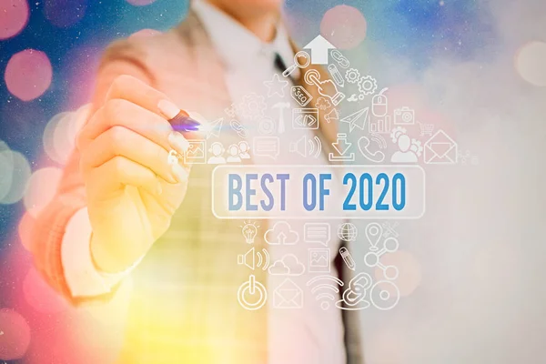 Konzeptionelle Handschrift, die Best Of 2020 zeigt. Business-Foto, das großartige und wunderbare Dinge und Ereignisse zeigt, die 2020 passiert sind. — Stockfoto