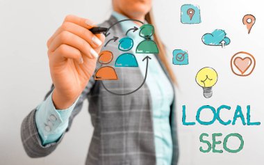 Seo 'yu gösteren bir not yazıyorum. İş fotoğrafı gösterimi web sitenizi yerel bir izleyici için daha iyi sıralayacak şekilde optimize eder.