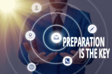 Anahtar, hazırlığın ne olduğunu gösteren mesaj işareti. Kavramsal fotoğraf hataları azaltır ve faaliyetleri kısaltır.