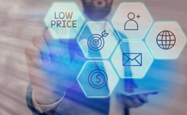 Word writing text Low Price. Business concept for Price are the lowest in relation to other things of same kind.