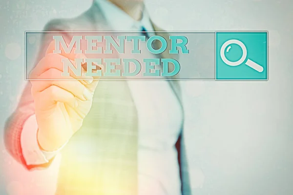 Word writing text Mentor Needed. Business concept for wanted help for more experienced or more knowledgeable demonstrating.