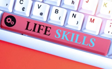 Kelime yazma Hayat Becerileri. Yetenek için iş kavramı günlük hayata tam katılım için gereklidir.