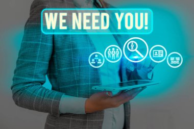 Mesaj işareti sana ihtiyacımız olduğunu gösteriyor. Görev ya da yükümlülüğün ihtiyaçlarını karşılamak için kavramsal fotoğraf.