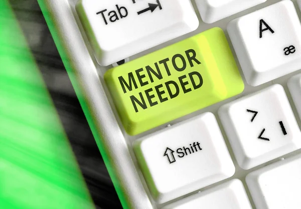 Text sign showing Mentor Needed. Conceptual photo wanted help for more experienced or more knowledgeable demonstrating.