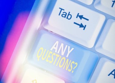 Kelime yazma metni Herhangi bir Soru Sorusu. Senin için iş konsepti, bir şey hakkında gösteri yapmak için yazma emri demek..