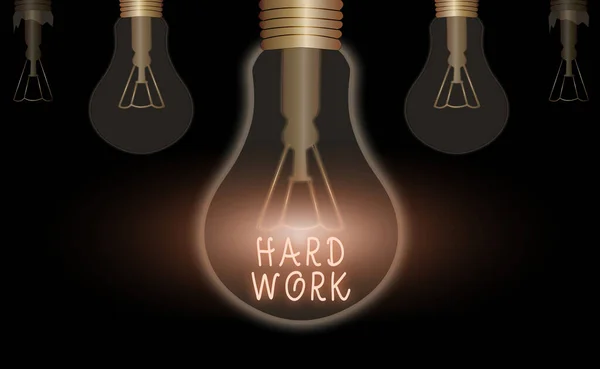 Word writing text Hard Work. Business concept for always putting a lot of effort and care into work or endurance. — Stock Photo, Image