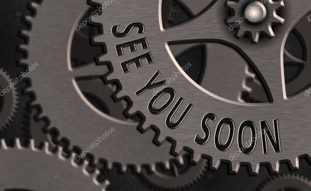 Conceptual hand writing showing See You Soon. Concept meaning used for saying goodbye to someone and going to meet again soon