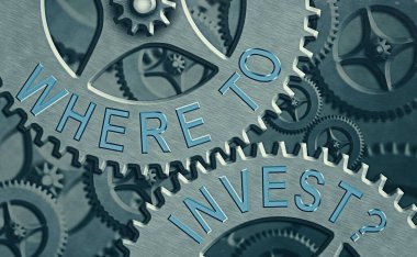 Nereye Yatırım Sorusu Yazılacağını gösteren metin işareti. Finansal planlara veya hisselere nerede para yatırıldığı hakkında soru soran kavramsal fotoğraf.