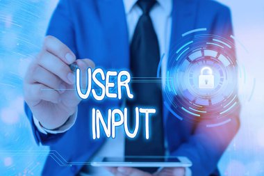 Kelime yazma metni kullanıcı girdisi. İşlem için bilgisayara gönderilen herhangi bir bilgi veya veri için iş konsepti.