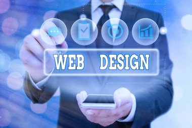 El yazısı web tasarımı. Web sitesi geliştirme tasarımı ve web siteleri oluşturma süreci anlamında kavram.