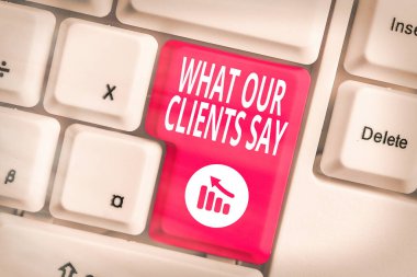 Müşterilerimizin el yazısı metni. Konsept, ürün hakkında ifade ya da geri bildirim anlamına gelir.