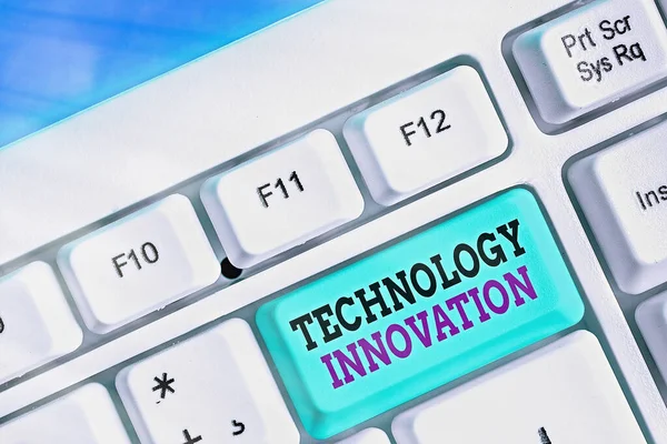 기술 혁신 (Technology Innovation) 이란 글쓰기. 개념은 제품의 중요 한 기술적 변화를 의미 한다. — 스톡 사진