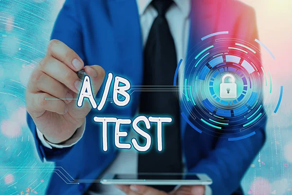 Word writing text A Or B Test. Business concept for test to determine consumers prefer ability among products. — Stock Photo, Image