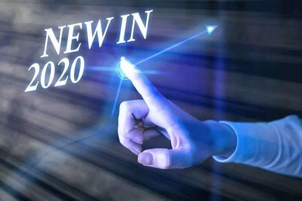 Handwriting text writing New In 2020. Concept meaning what will be expecting or new creation for the year 2020. — Stock Photo, Image