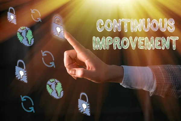 Word writing text Continuous Improvement. Business concept for ongoing effort to improve products or processes. — Stock Photo, Image