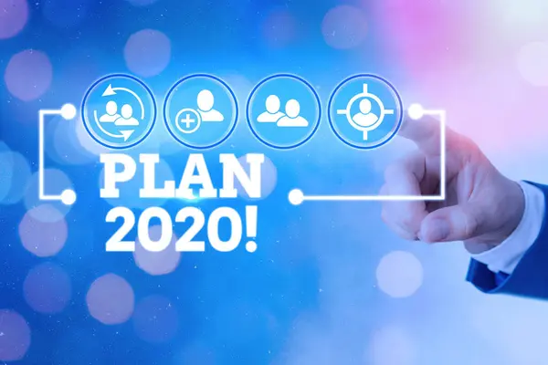 Word Writing Text Plan 2020. Business-Konzept für detaillierte Vorschlag etwas zu erreichen im nächsten Jahr. — Stockfoto