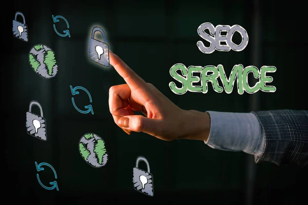 Word writing text Seo Service. Business concept for techniques and procedures to increase the website visibility.