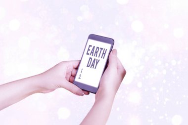 Writing note showing Earth Day. Business photo showcasing Worldwide celebration of ecology environment preservation.
