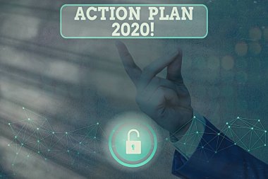 El yazısı metin Eylem Planı 2020. Mevcut yıl için önerilen strateji veya eylem planını kavra.
