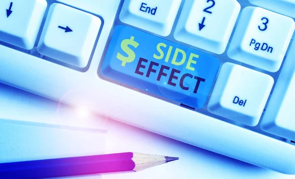 Text sign showing Side Effect. Conceptual photo typically undesirable effect of a drug or medical treatment.