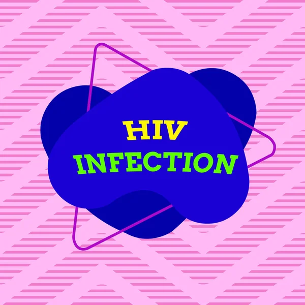 Handwriting text Hiv Infection. Concept meaning sexually transmitted infection and a chronic disease Asymmetrical uneven shaped format pattern object outline multicolour design. — 스톡 사진