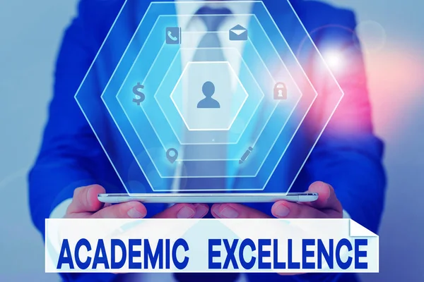 Word writing text Academic Excellence. Business concept for Achieving high grades and superior perforanalysisce.