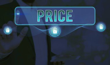 Word writing text Price. Business concept for the amount of money expected or required in payment for something.