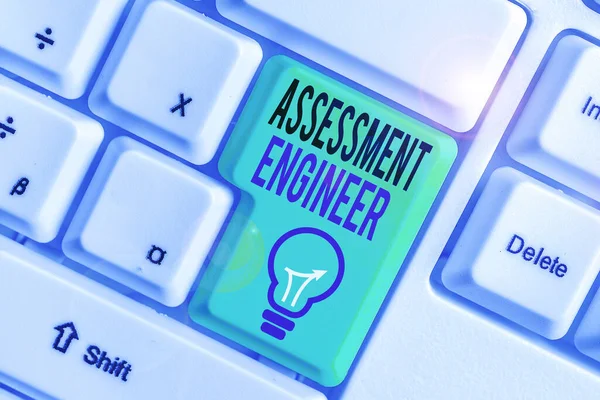 Text sign showing Assessment Engineer. Conceptual photo gives solutions to the complexities of developing tests. — Stock Photo, Image