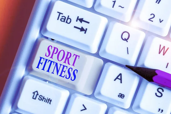 Handwriting text writing Sport Fitness. Concept meaning Conditioning athletes for the unique Demands of their sports. — 图库照片