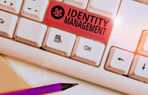 Text sign showing Identity Management. Conceptual photo administration of individual identities within a system.