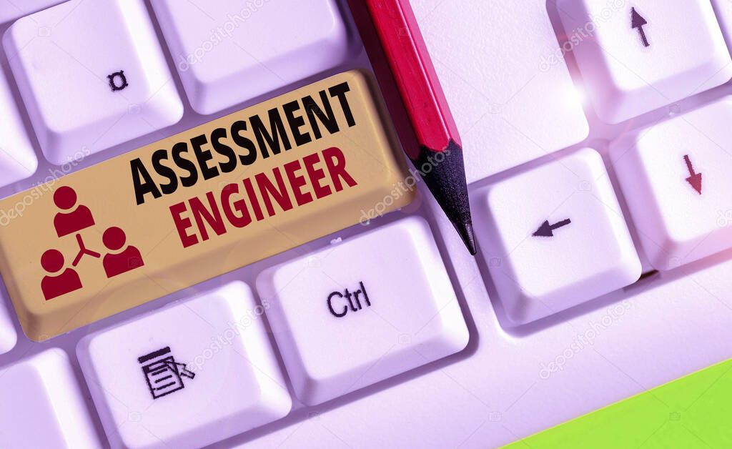 Text sign showing Assessment Engineer. Conceptual photo gives solutions to the complexities of developing tests.