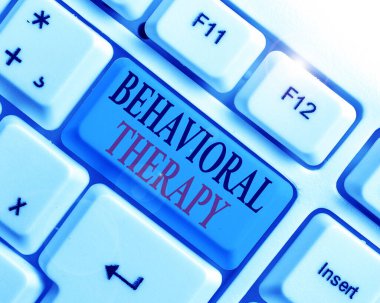 Davranış Terapisini gösteren kavramsal el yazısı. İş fotoğrafı metni potansiyel olarak kendine zarar veren davranışların değişmesine yardımcı olur.