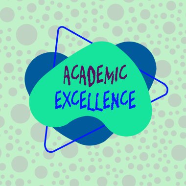 Akademik mükemmelliği gösteren kavramsal el yazısı. İş fotoğrafı gösterimi Yüksek dereceler elde etmek ve üstün performans analizi Asimetrik biçim desen ana hatları çok renkli nesne tasarımı.