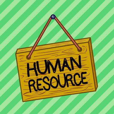 Huanalysis Kaynağını gösteren metin işareti. Kavramsal fotoğraf işe alma ve geliştirme süreci Square dikdörtgen gerçek dışı ahşap ahşap ahşap renkli duvara asılı.