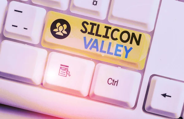 Word writing text Silicon Valley. Business concept for home to analysisy startup and global technology companies.