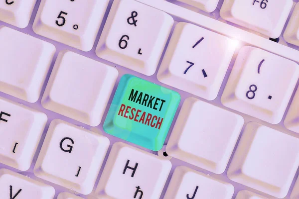 Word writing text Market Research. Business concept for gathering information about consumers needs and preferences. — Stockfoto