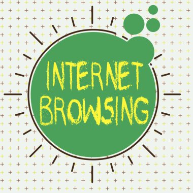İnternet Tarayıcısını gösteren mesaj işareti. Bir bilgi kümesine hızlıca bakmanın kavramsal fotoğraf yasası. Asimmetrik düzensiz biçim şekli nesne ana hatları çok renkli tasarım..