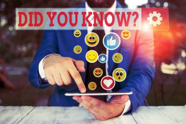 Sen Biliyormissin Sorusu gösteren kavramsal el yazisi. Birisine gerçeği veya olayı bilip bilmediğini sorduğunuzda çekilen iş fotoğrafı.