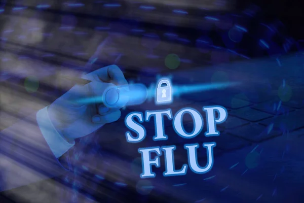 Konceptualny rękopis pokazujący grypę. Prezentacja zdjęć biznesowych Leczenie zakaźnych chorób układu oddechowego wywołanych wirusem grypy. — Zdjęcie stockowe