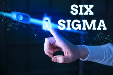 Six Sigma 'yı gösteren bir not yazıyorum. Ticari süreci geliştirme amaçlı iş fotoğrafı sergisi yönetim teknikleri.
