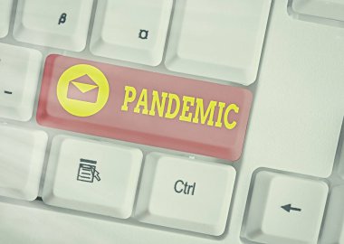 Kelime yazma salgını. Nüfusun yüksek oranını etkileyen geniş bir alanda meydana gelen iş konsepti.