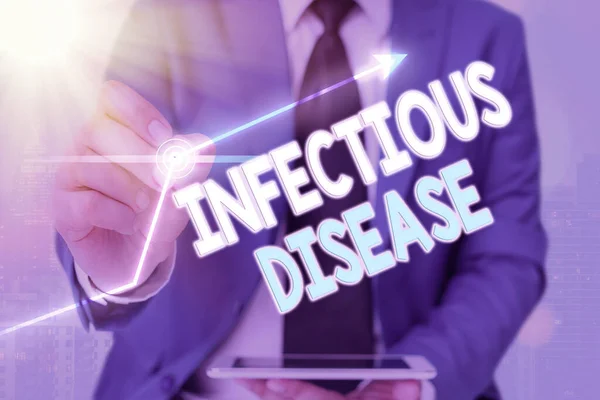 Σήμα που δείχνει μολυσματική ασθένεια. Εννοιολογική φωτογραφία προκαλούμενη από παθογόνο μικροοργανισμό, όπως ιούς κ.λπ.. — Φωτογραφία Αρχείου