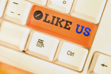 Bizim Gibimizi gösteren kavramsal el yazısı. İş fotoğrafı metni sosyal medyada takip edilmesini istiyor Cazibe ya da zevk.