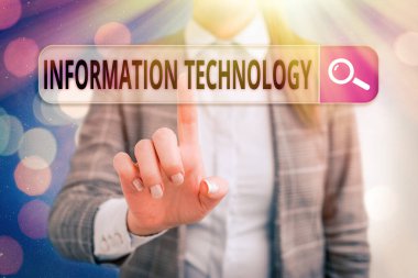 Bilgi Teknolojisi 'nin el yazısı. İletiyi Kaydetmek ve Göndermek için Sistemleri kullan anlamına gelen kavram.