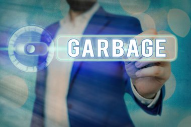 Kelime yazma çöplüğü. Çöpe attığın atık madde ya da istenmeyen şeyler için iş konsepti.